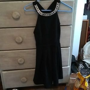 Black u neck dress